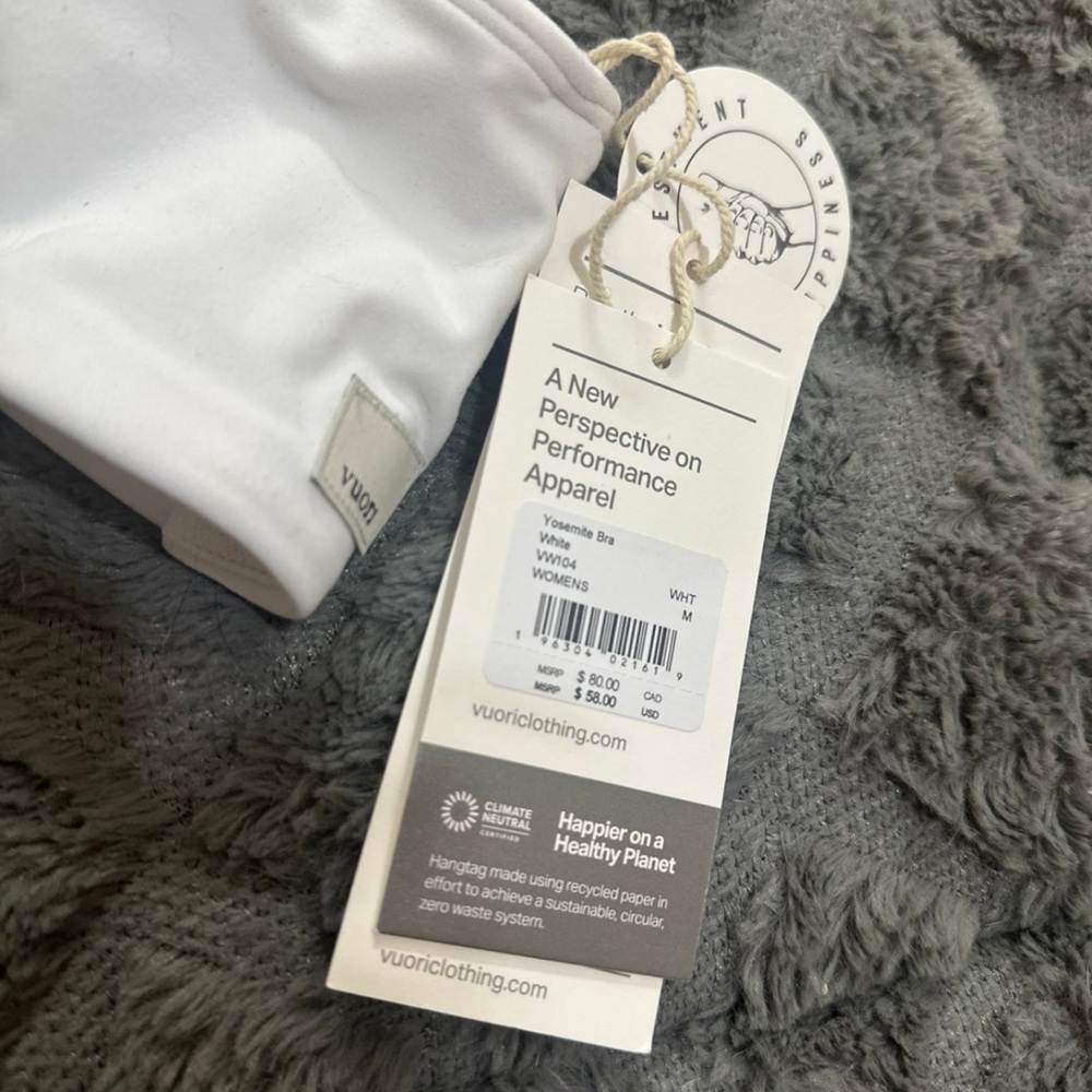 NWT🤍VUORI🤍WHITE YOSEMITE BRA (M) - Picture 6 of 6